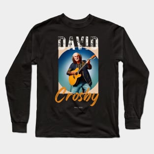 David Crosby vintage graphic design artwork Long Sleeve T-Shirt